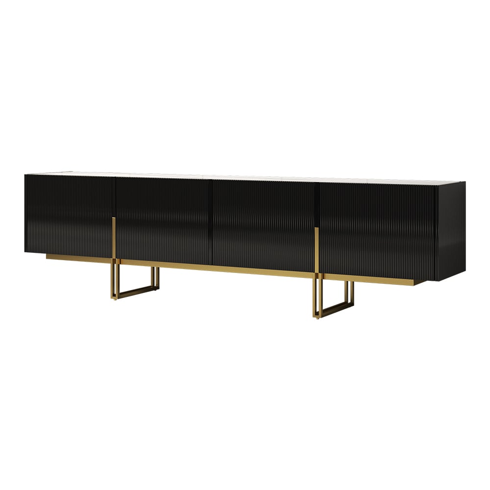 Auro Sintered Stone Fluted TV Console - Exclusivia