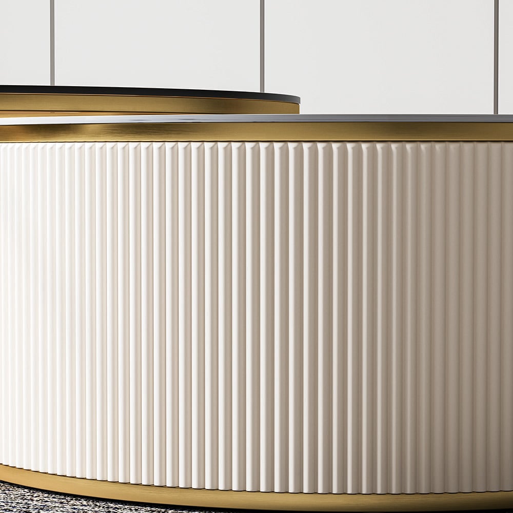 Auro Sintered Stone Fluted TV Console - Exclusivia