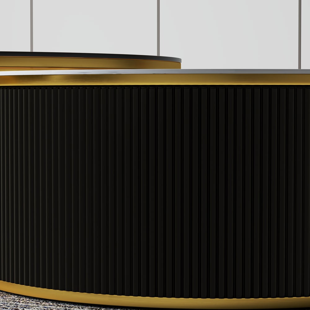 Auro Sintered Stone Fluted TV Console - Exclusivia