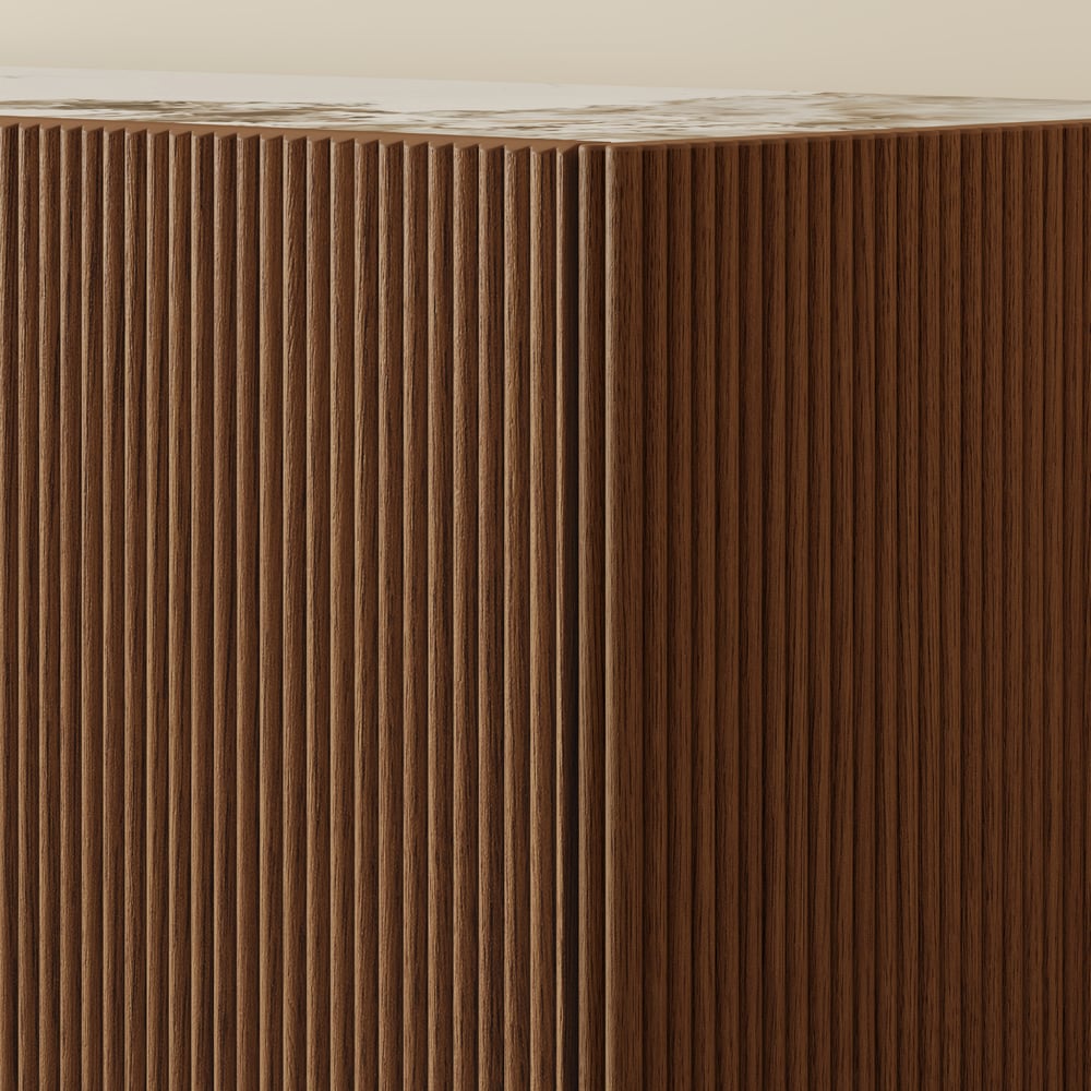 Auro Sintered Stone Fluted TV Console - Exclusivia