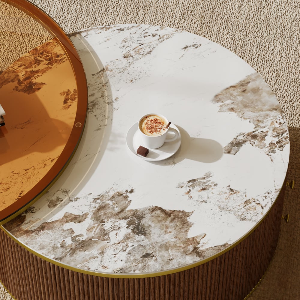 Auro Sintered Stone Fluted TV Console - Exclusivia