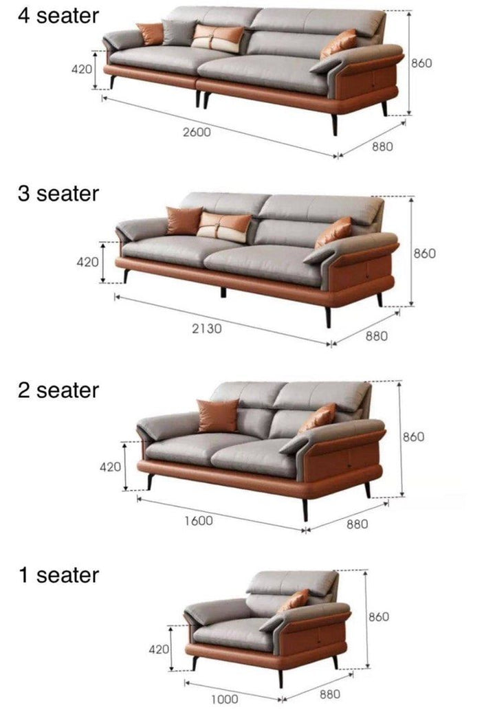 Avio Genuine Leather Sofa - Exclusivia