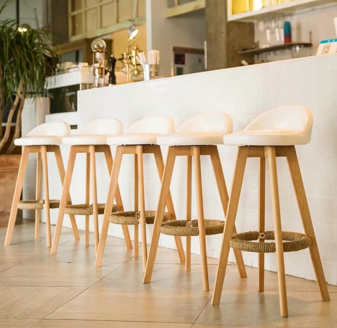 Axel Scandinavian Solid Wood Bar Stool - Exclusivia