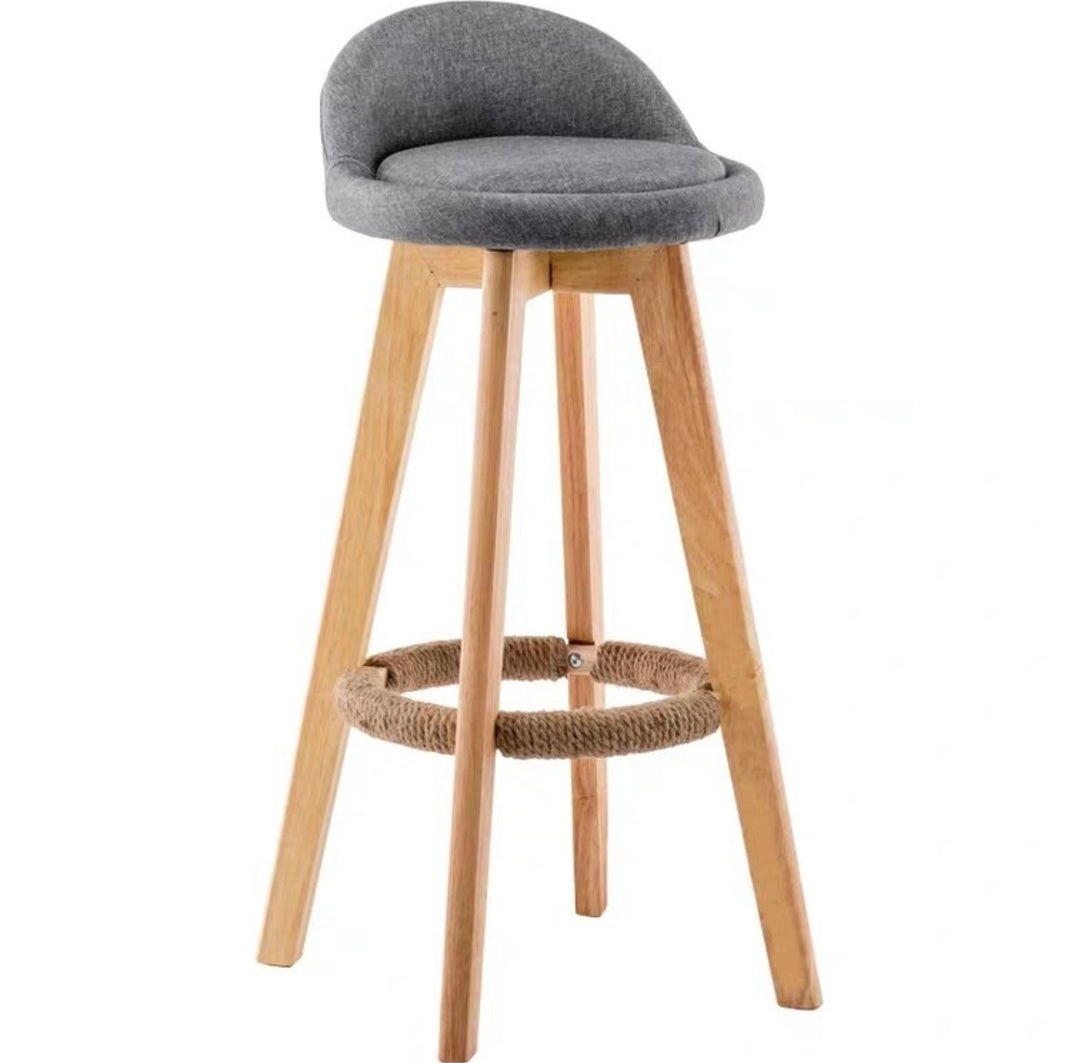 Axel Scandinavian Solid Wood Bar Stool - Exclusivia