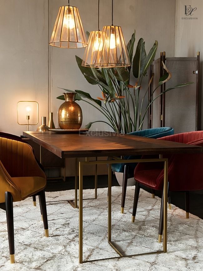 AYLIFFE Rustic Herringbone Dining Table - Exclusivia