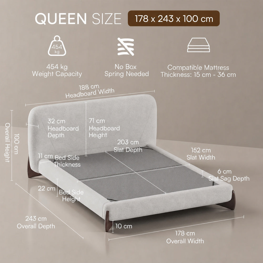 Beige / Queen Size / Bouclé