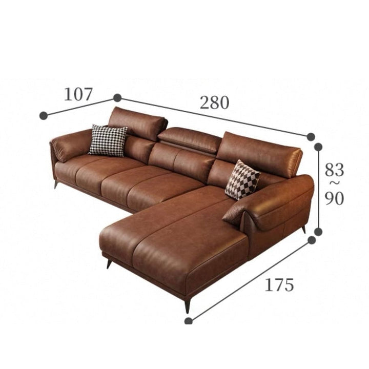 Bellamy Leather Sectional Sofa - Exclusivia