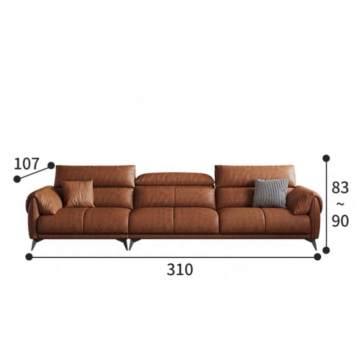Bellamy Leather Sectional Sofa - Exclusivia