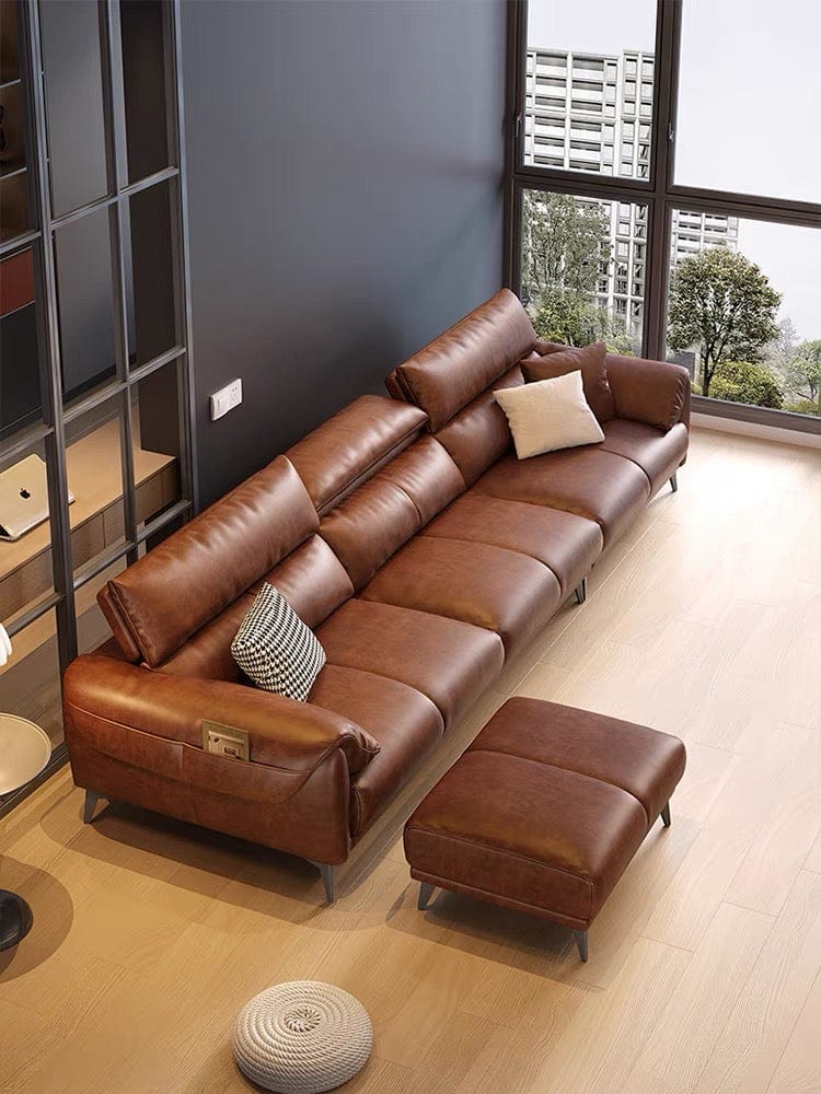 Bellamy Leather Sectional Sofa - Exclusivia