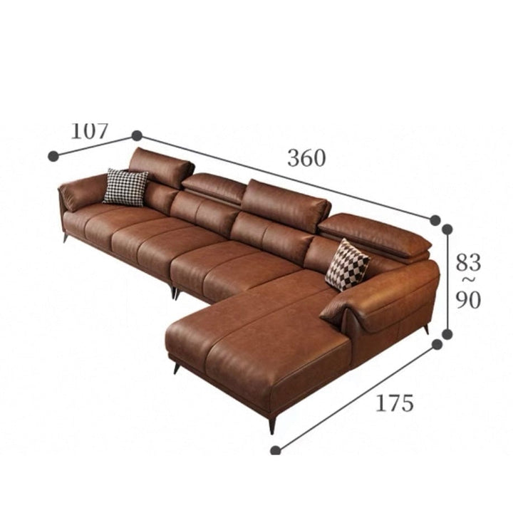 Bellamy Leather Sectional Sofa - Exclusivia