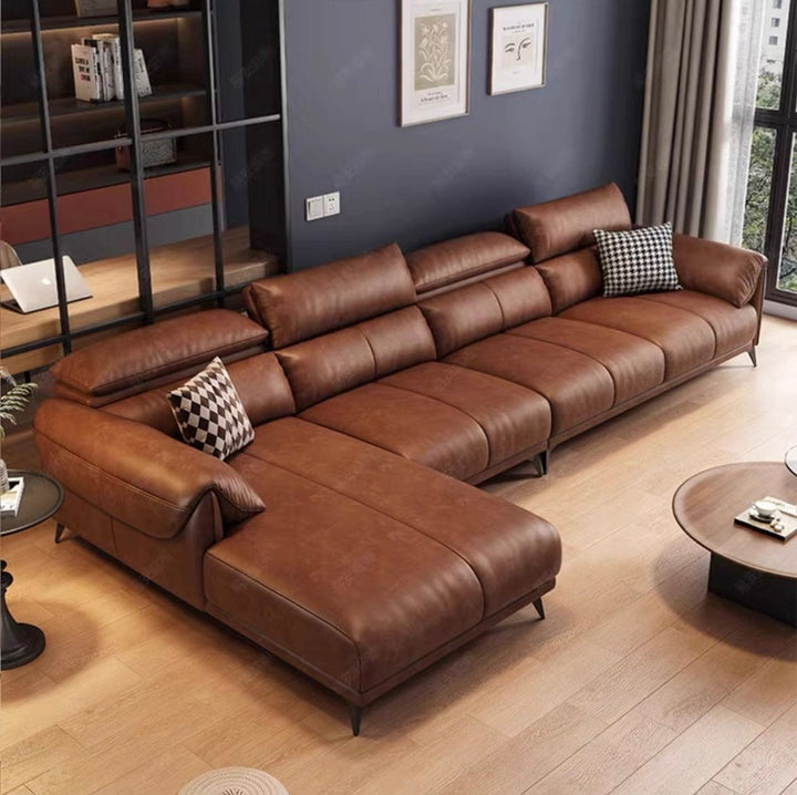 Bellamy Leather Sectional Sofa - Exclusivia