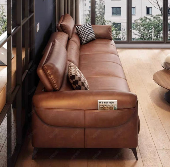 Bellamy Leather Sectional Sofa - Exclusivia