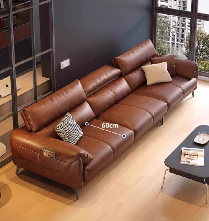 Bellamy Leather Sectional Sofa - Exclusivia