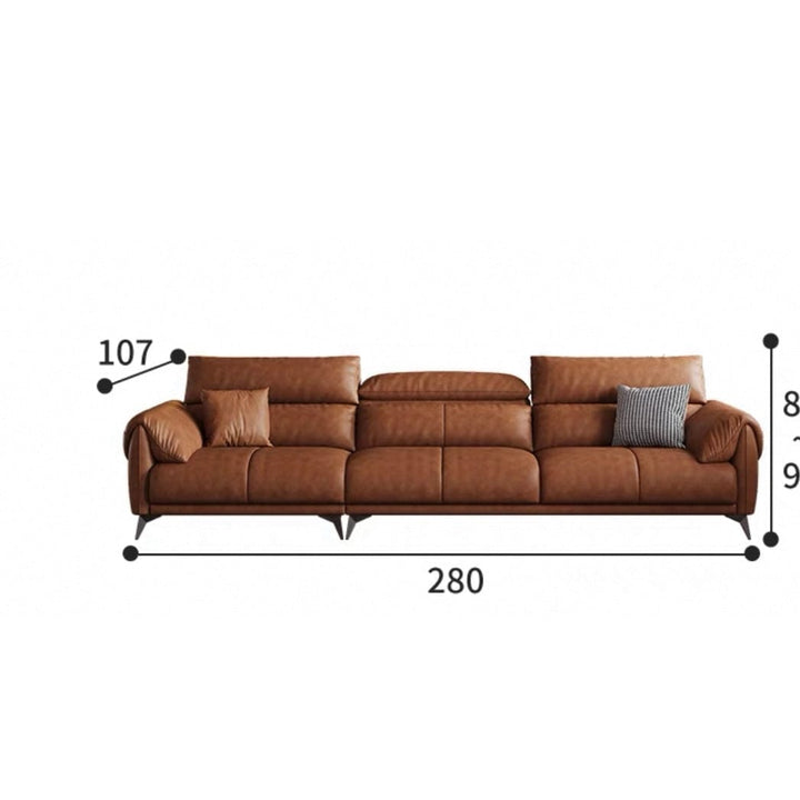 Bellamy Leather Sectional Sofa - Exclusivia