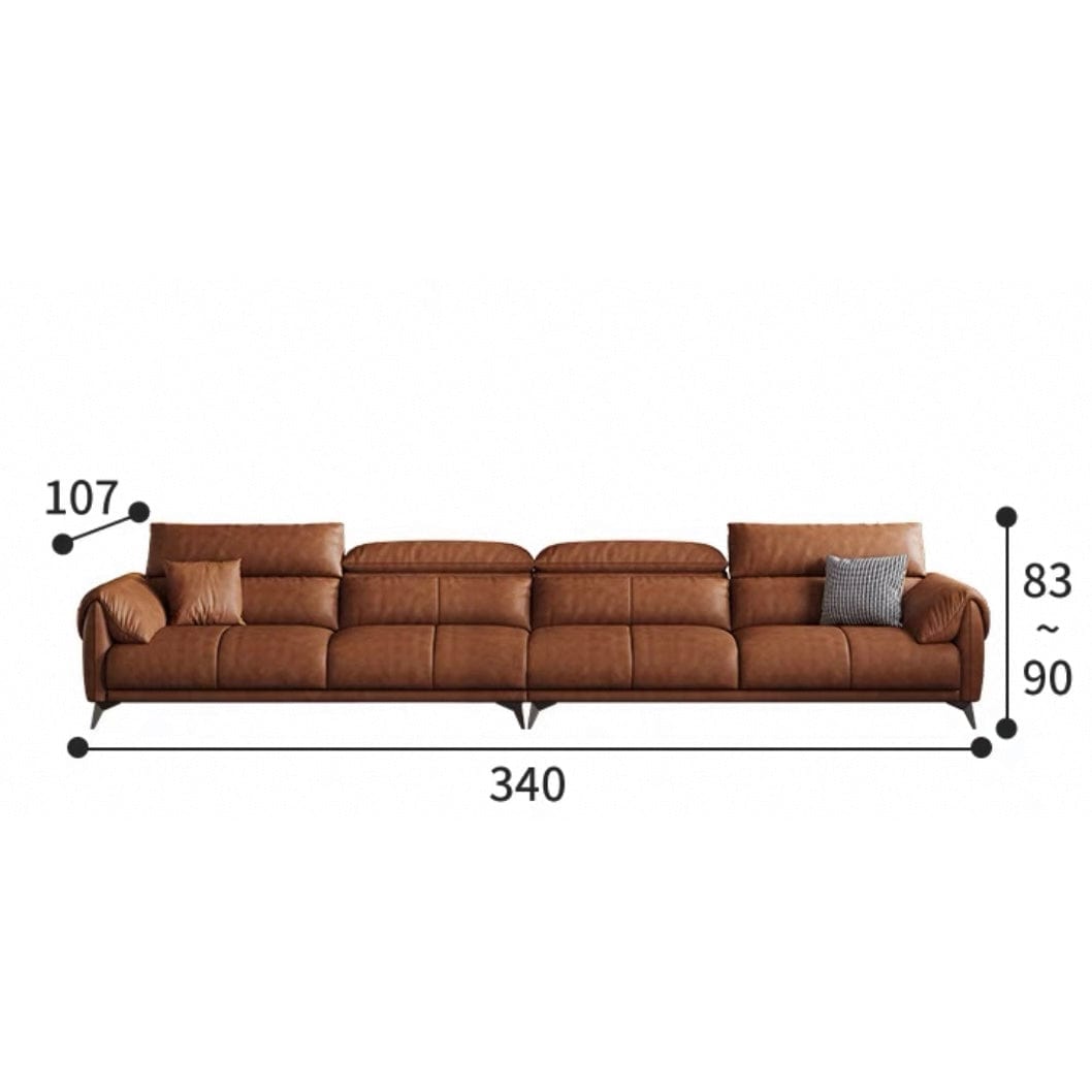 Bellamy Leather Sectional Sofa - Exclusivia