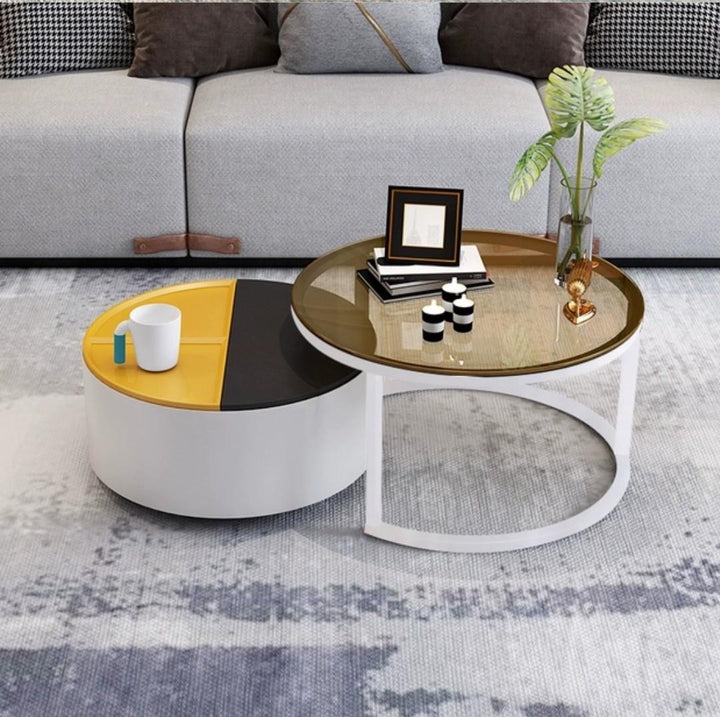 Bello Round Nesting Coffee Tables - Exclusivia