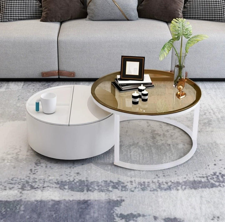 Bello Round Nesting Coffee Tables - Exclusivia