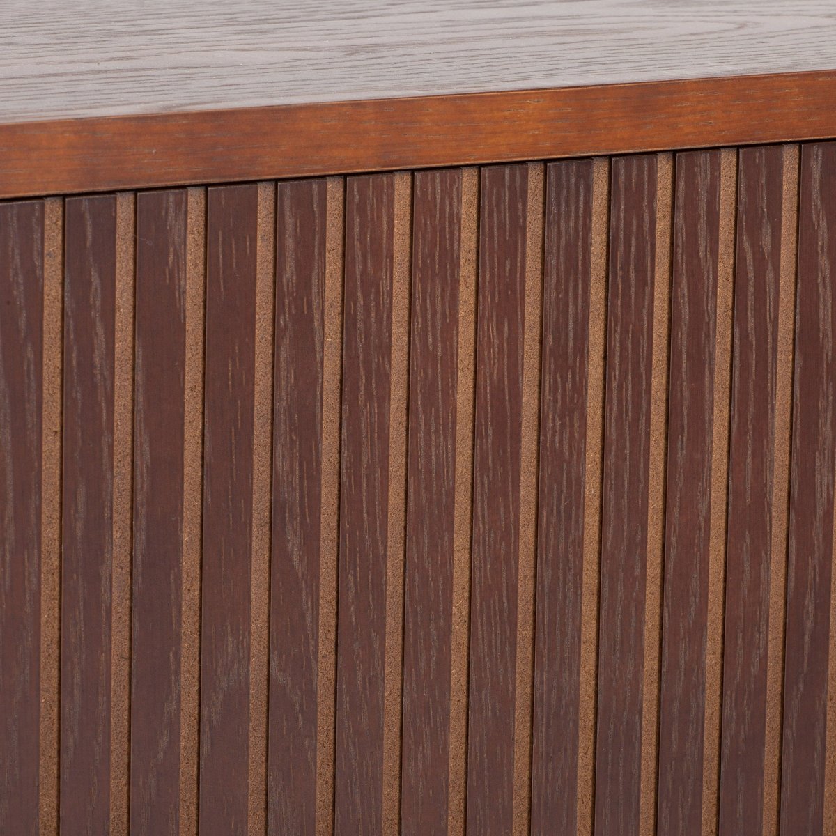 Benson Walnut Fluted Entertainment Unit, 200 cm - Exclusivia