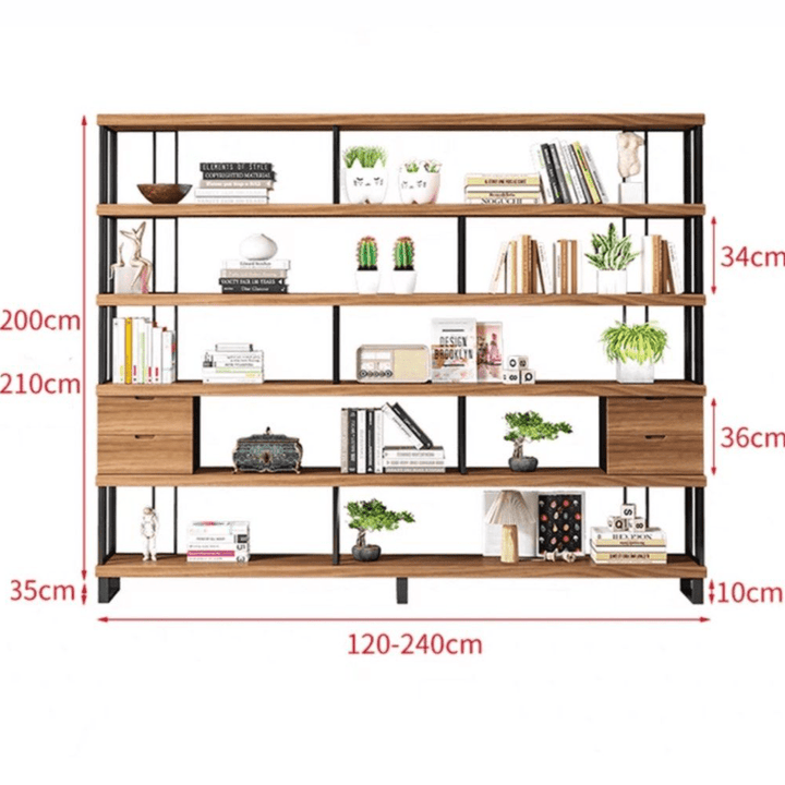 Birke Modern Solid Wood Bookshelf - Exclusivia