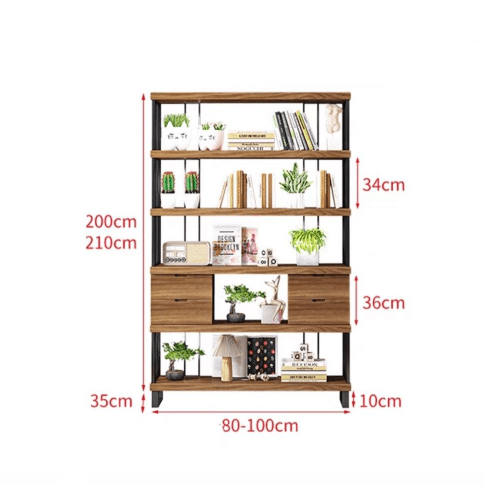 Birke Modern Solid Wood Bookshelf - Exclusivia