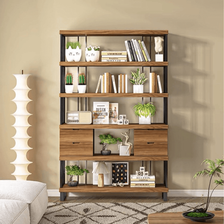 Birke Modern Solid Wood Bookshelf - Exclusivia