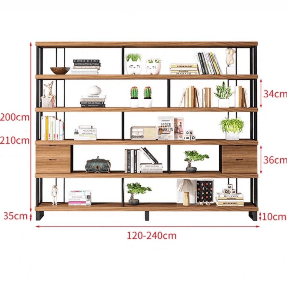 Birke Modern Solid Wood Bookshelf - Exclusivia