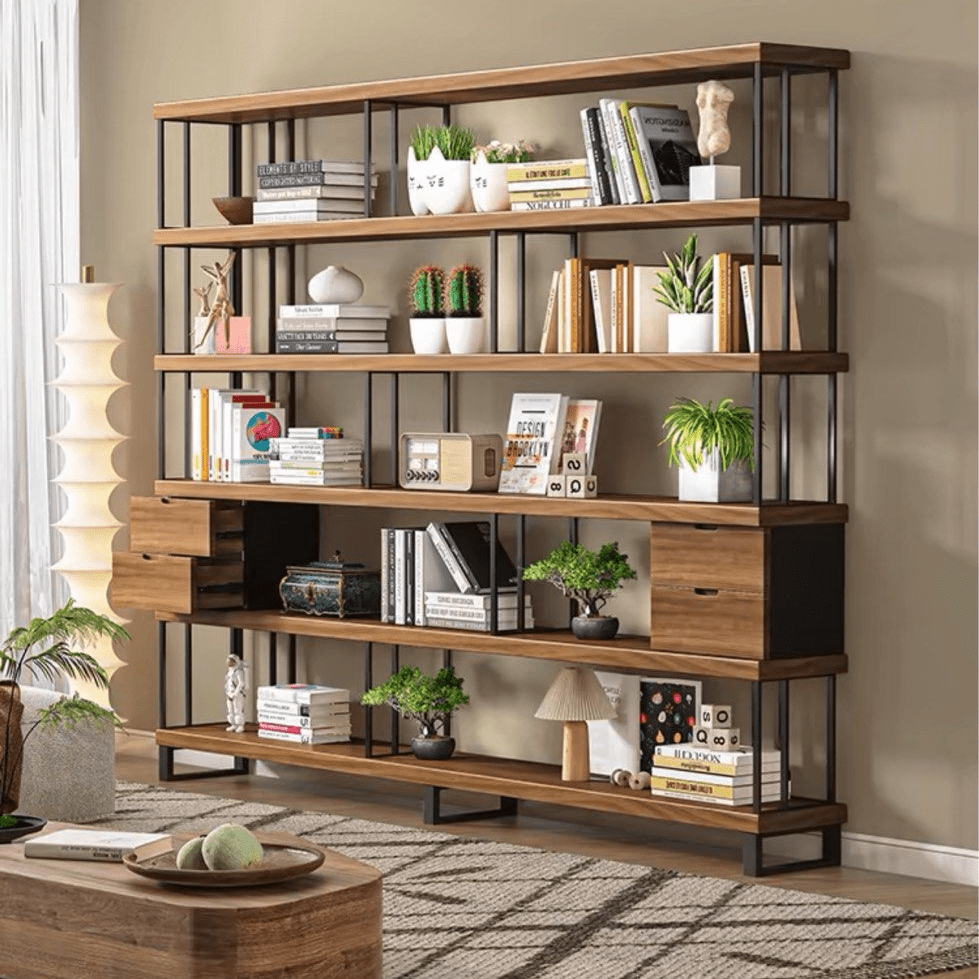Birke Modern Solid Wood Bookshelf - Exclusivia