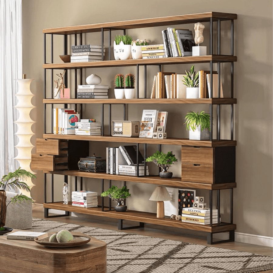 Birke Modern Solid Wood Bookshelf - Exclusivia