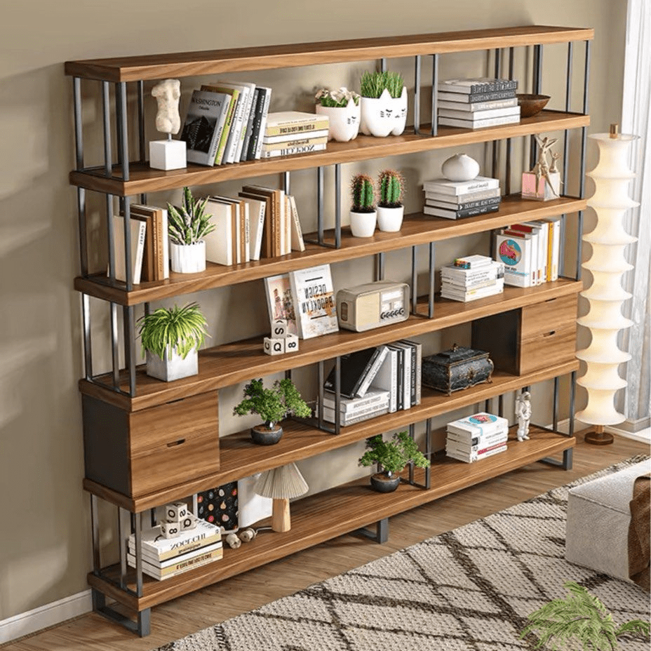 Birke Modern Solid Wood Bookshelf - Exclusivia