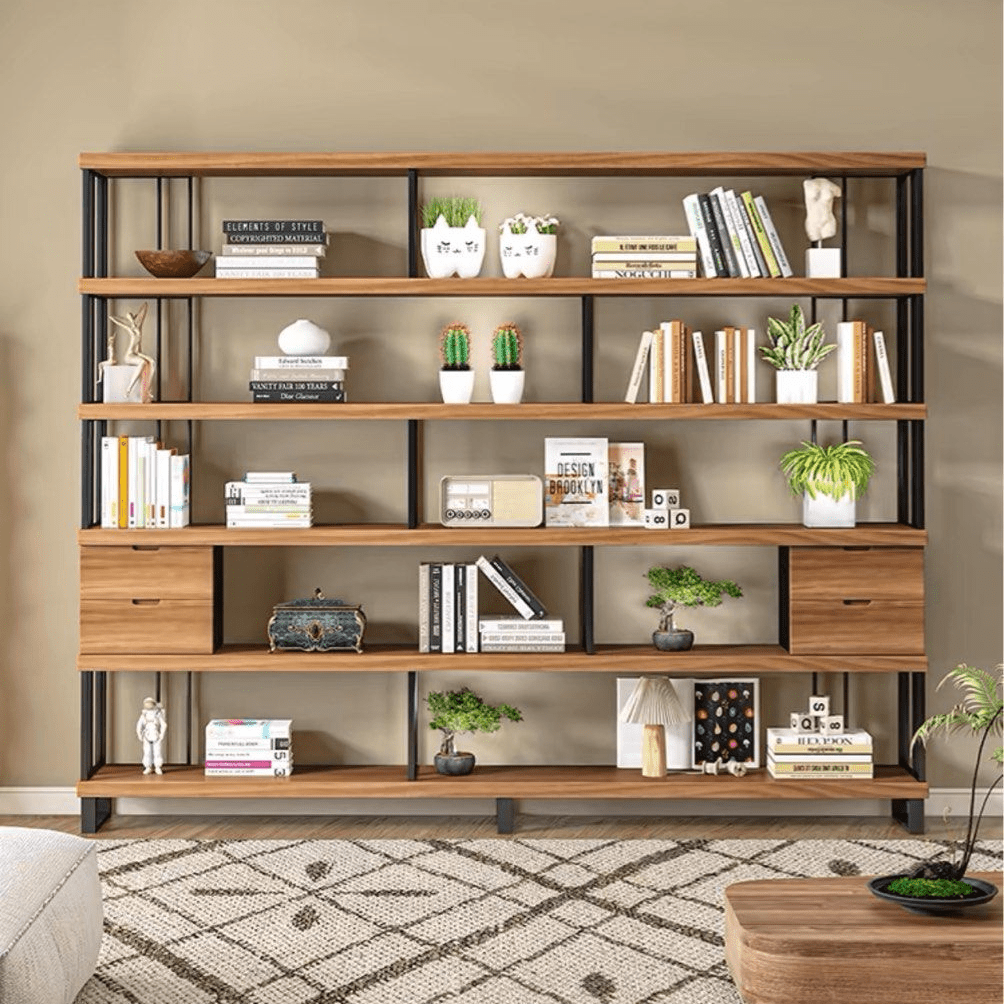 Birke Modern Solid Wood Bookshelf - Exclusivia