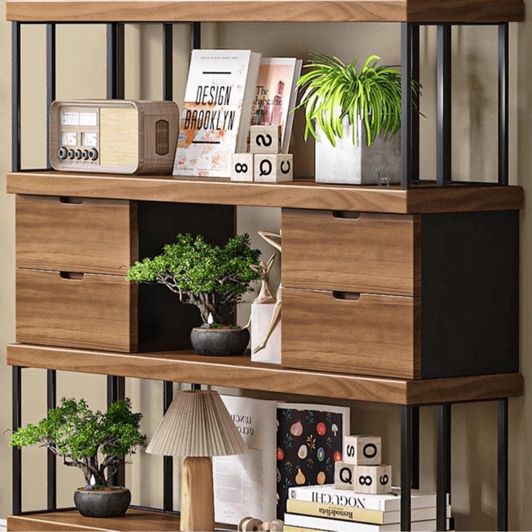 Birke Modern Solid Wood Bookshelf - Exclusivia
