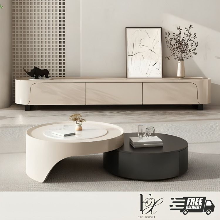 BIRLE Modern TV Console & Coffee Table - Exclusivia