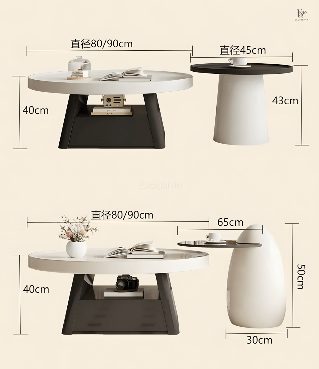 BITTIN Japandi TV Console & Coffee Table - Exclusivia