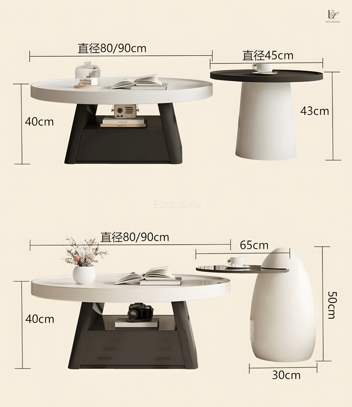 BITTIN Japandi TV Console & Coffee Table - Exclusivia