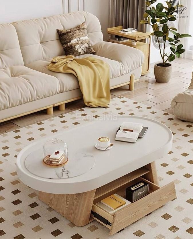 BITTIN Japandi TV Console & Coffee Table - Exclusivia