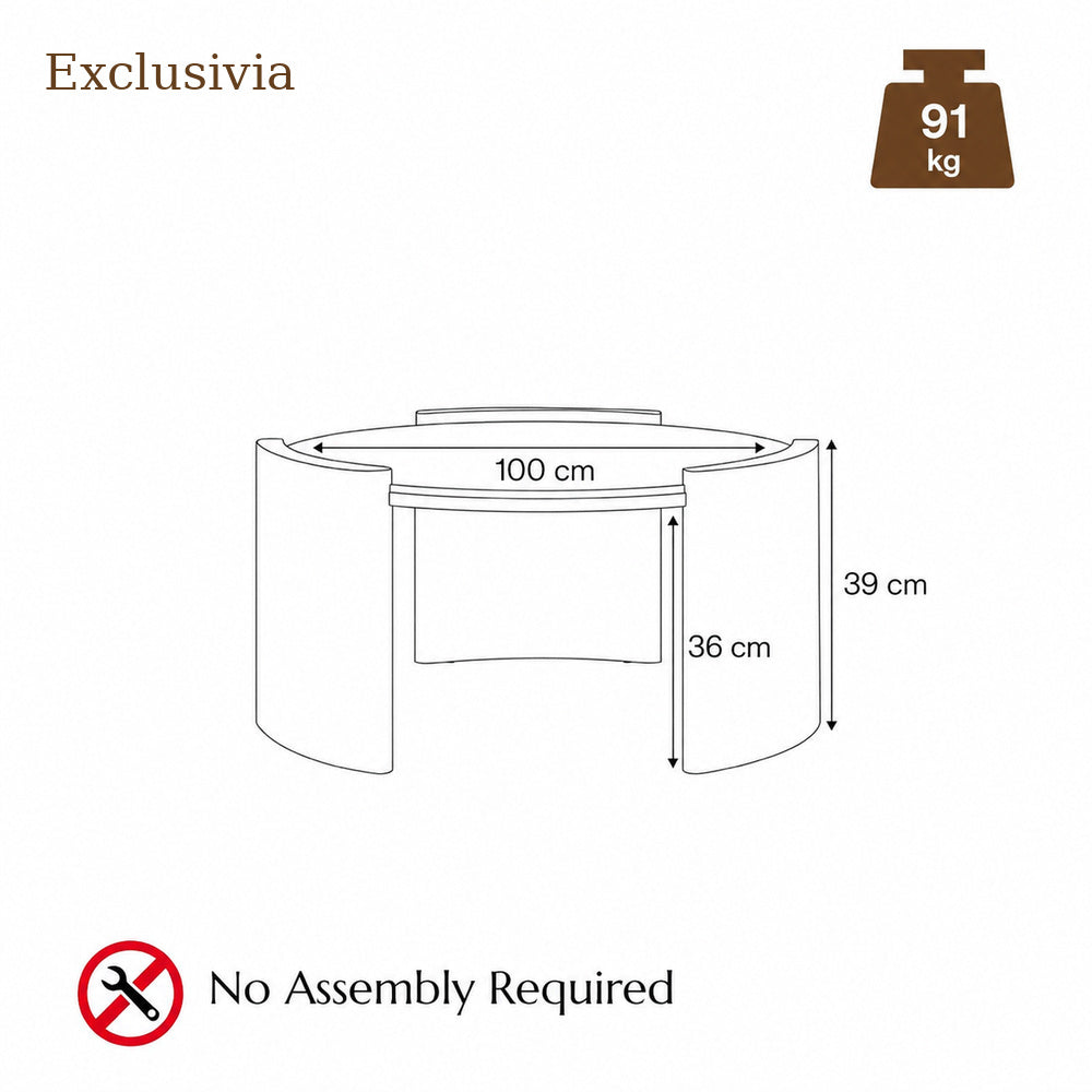Solara Round Matte Coffee Table