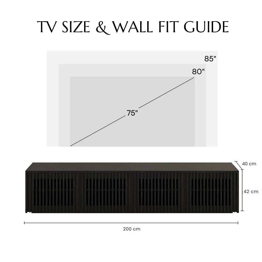 Aeolus Modern Wood TV Stand