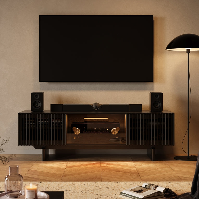 Valmere Mid-Century Fluted Media Console
