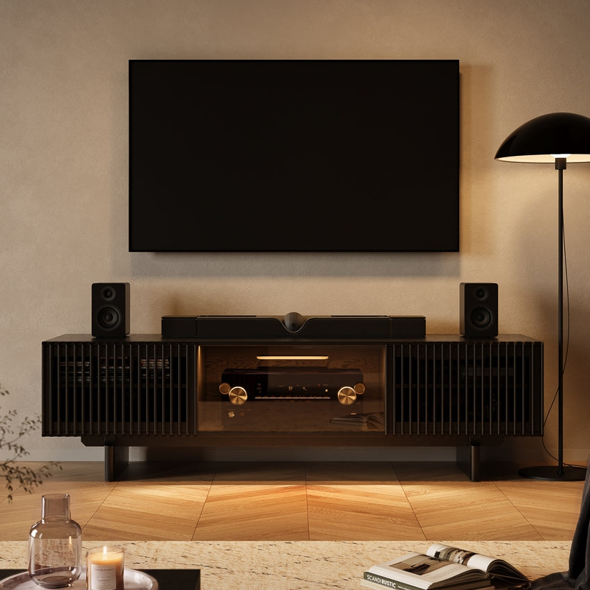 Valmere Mid-Century Fluted Media Console