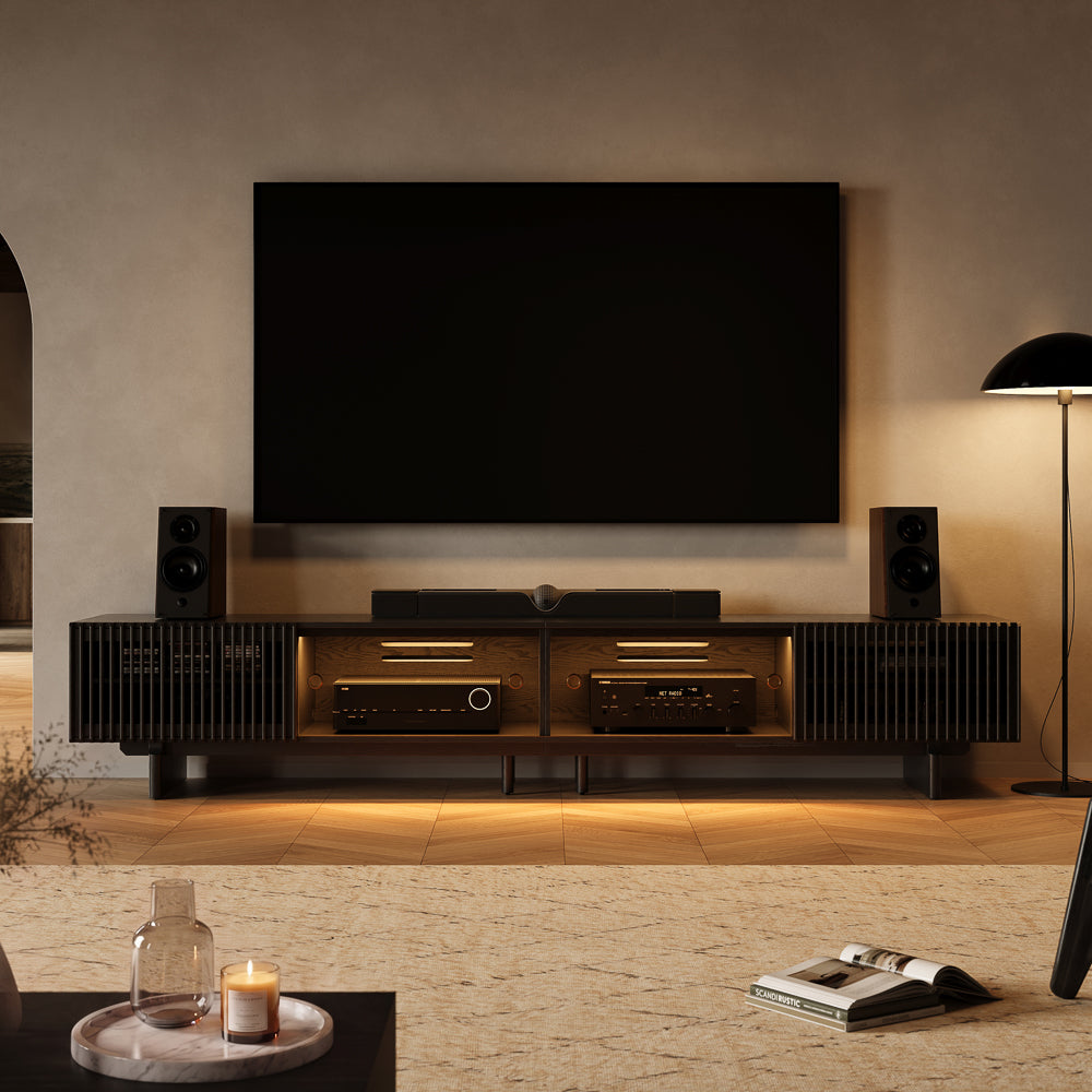 Valmere Mid-Century Fluted Media Console