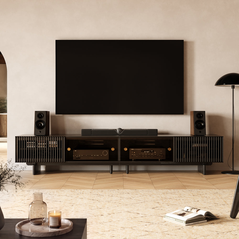 Valmere Mid-Century Fluted Media Console