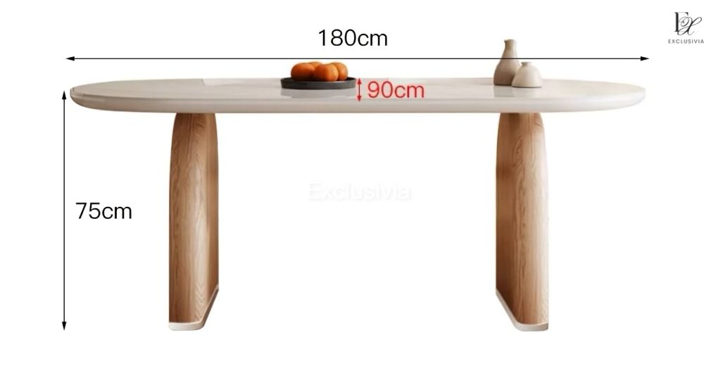 BLAIR Japandi Sintered Stone Dining Table - Exclusivia