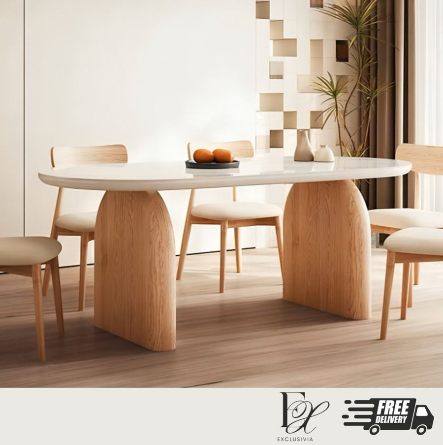 BLAIR Japandi Sintered Stone Dining Table - Exclusivia