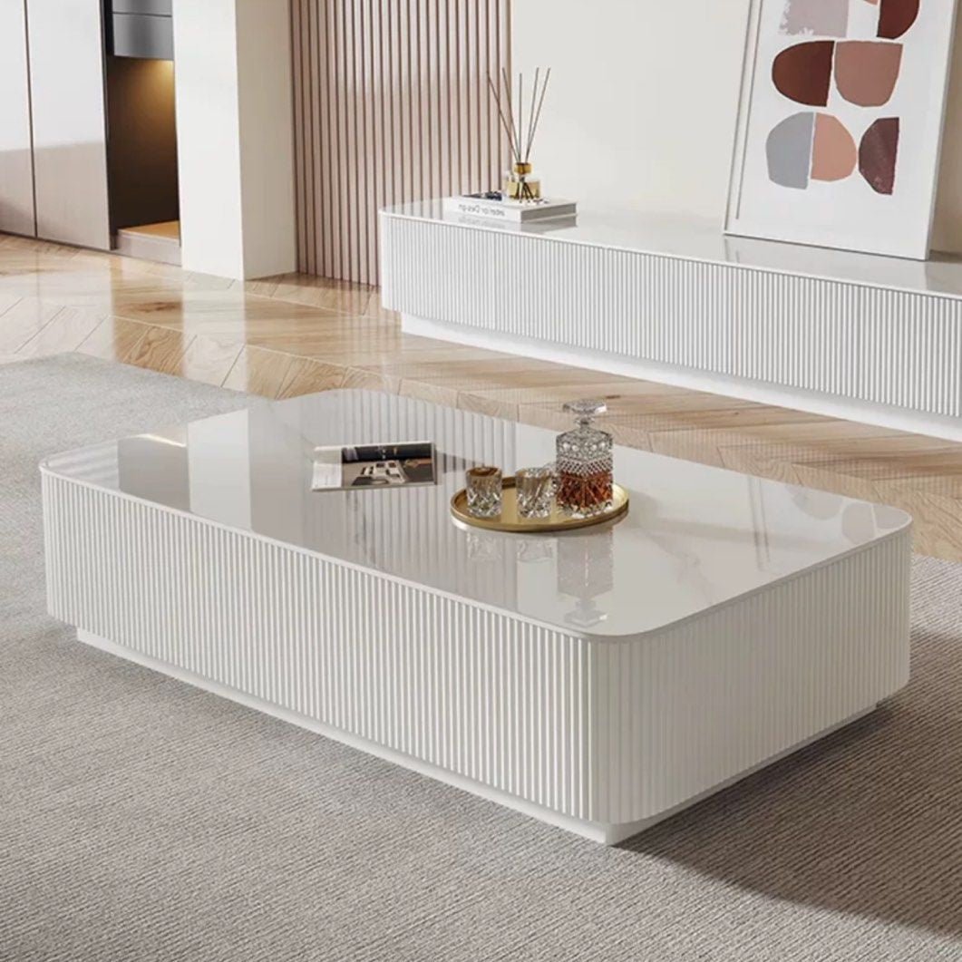 Blanc Modern TV Console and Coffee Table - Exclusivia