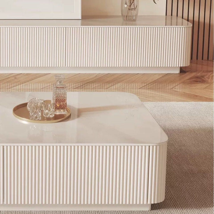 Blanc Modern TV Console and Coffee Table - Exclusivia