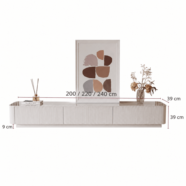 Blanc Modern TV Console and Coffee Table - Exclusivia