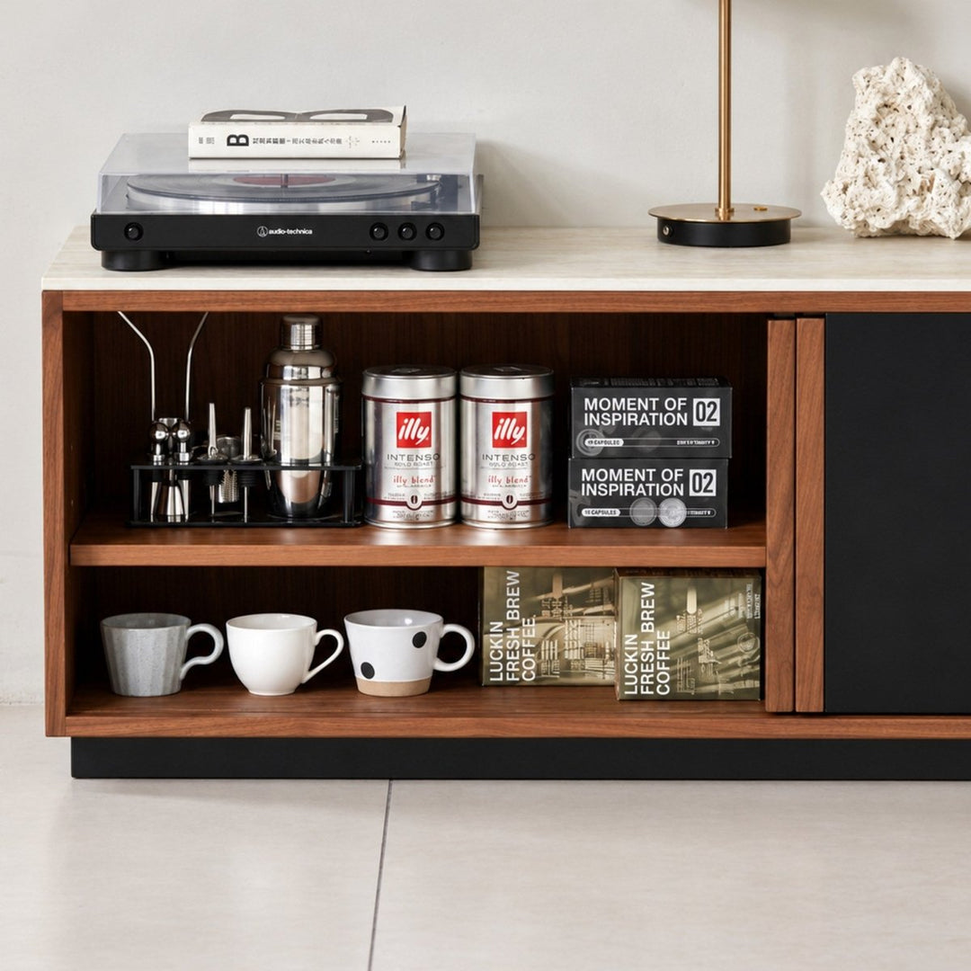 BRAXEN Modern Solid Wood TV Cabinet - Exclusivia