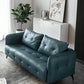 BREAME Faux Leather Square Arm Sofa - Exclusivia