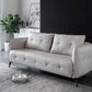 BREAME Faux Leather Square Arm Sofa - Exclusivia