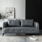 BREAME Faux Leather Square Arm Sofa - Exclusivia